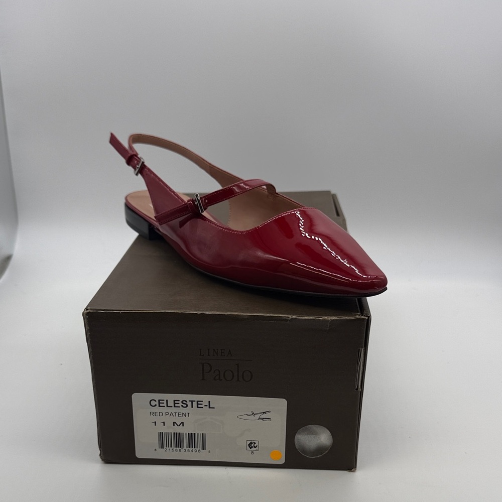 LINEA Paolo Celeste -L Pointed To Slingback Flat
